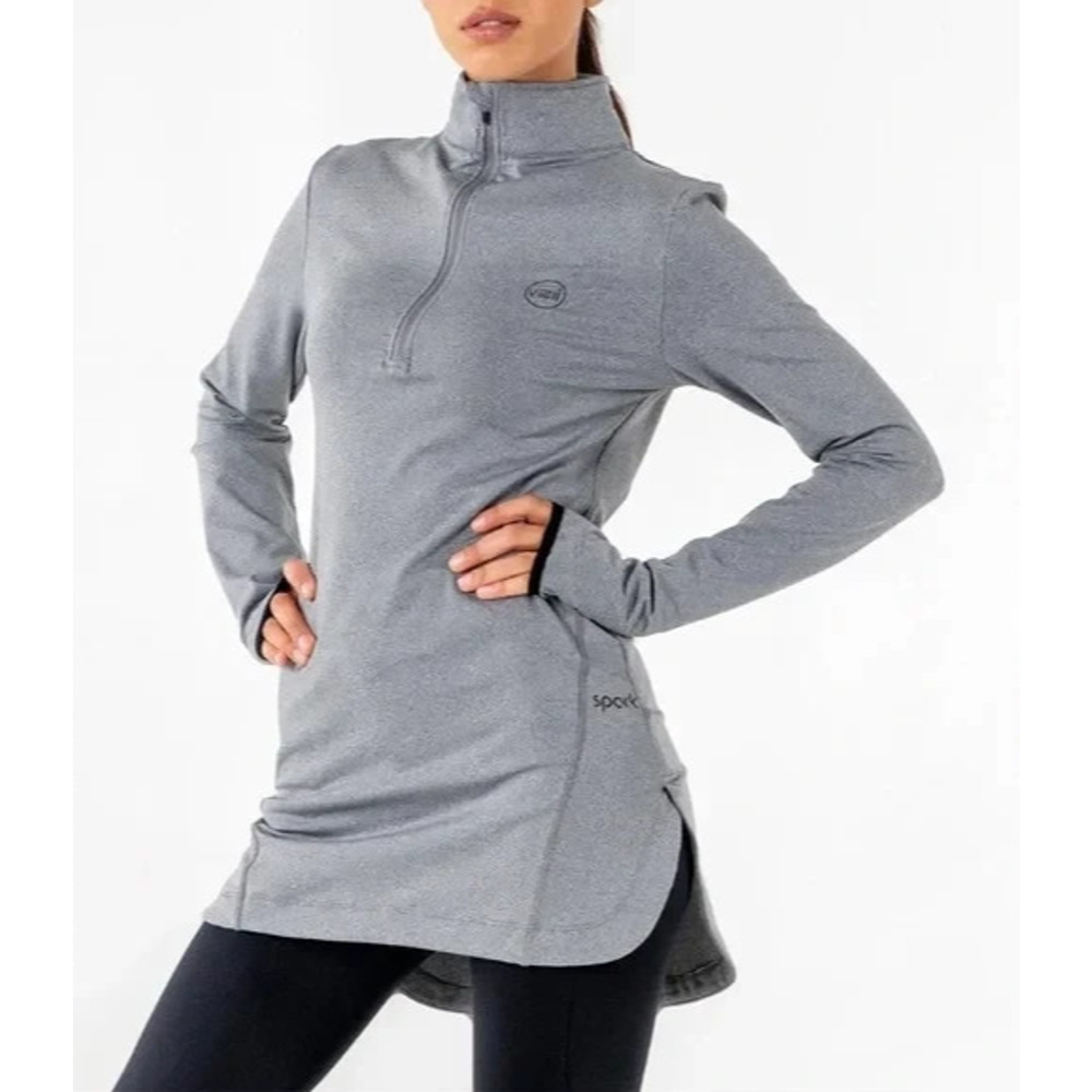 Veil Spark half zip pullover Sport Tunic Run Gray XL A004654